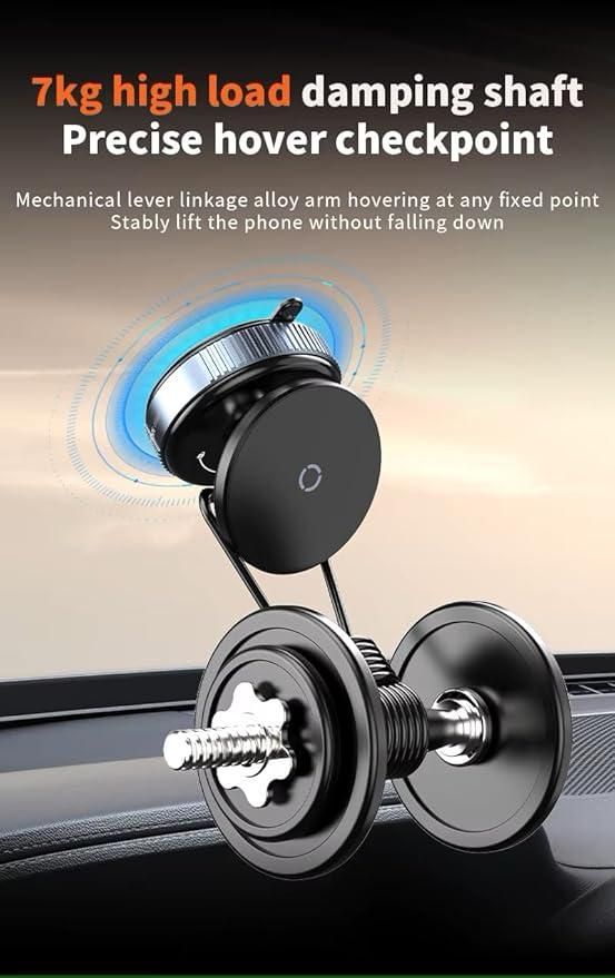 Magnetic Suction Phone Holder – Strong Grip, 360° Rotation & Sleek Design