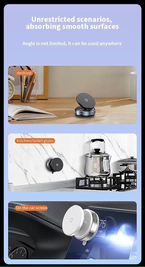 Magnetic Suction Phone Holder – Strong Grip, 360° Rotation & Sleek Design
